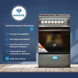 Cuisinière 4 foyers + four marque HASMAX HASMAX 2 - hascor 
