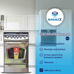 Cuisinière 4 foyers + four marque HASMAX HASMAX 2 - hascor 