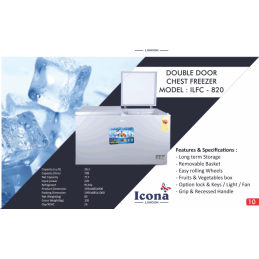 Congélateur 798 litres coffre à double porte marque ICONA ICONA 1 - hascor 