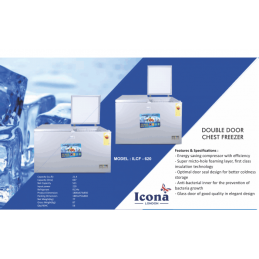 Congélateur coffre à double porte 620 Litres marque ICONA 1 - hascor 