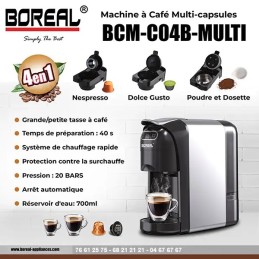 MACHINE À CAFÉ EXPRESSO BOREAL 700 ml  BCM-C04B-MULTI
